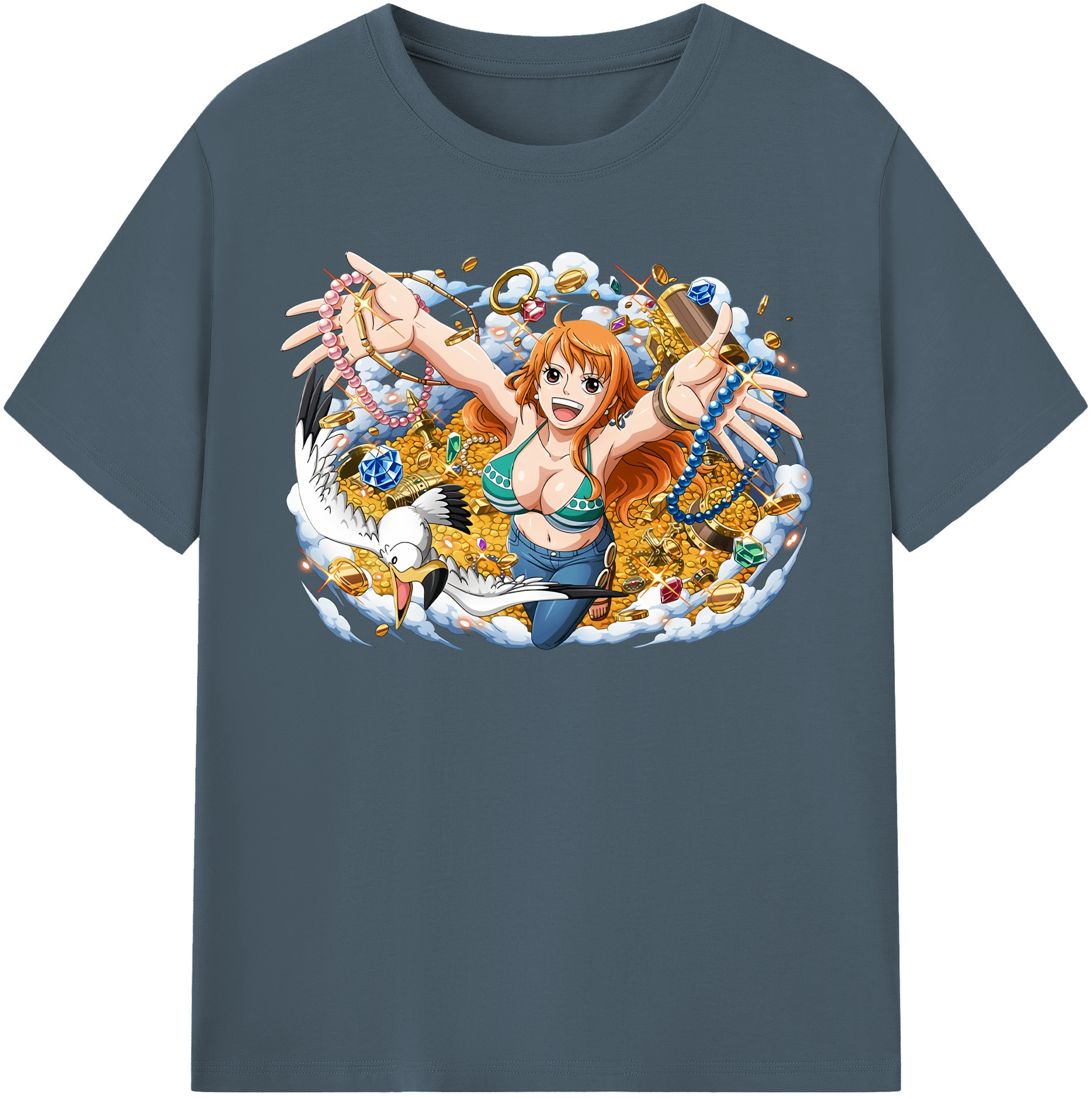 ワンピース ナミ ONE PIECE Nami 綿100％半袖Tシャツ（フロントプリント）